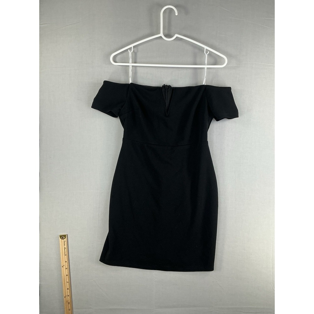 Lulus Womens Short Sleeve Off Shoulder Bodycon Black Mini Dress Size Medium NWT